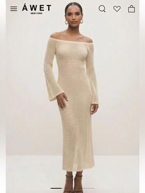 SABA CROCHET MAXI DRESS - CREAM